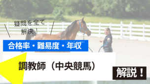 調教師（中央競馬）試験とは？難易度・合格率・年収を詳しく解説！
