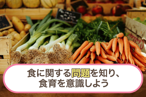 食に関する問題を知り、食育を意識しよう