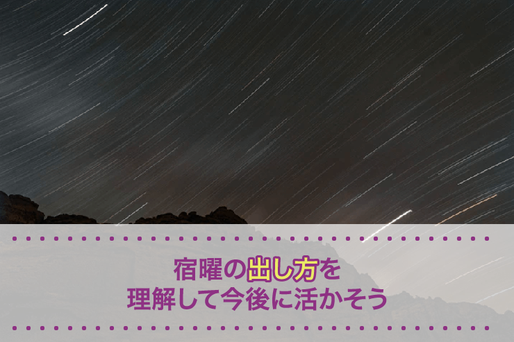 宿曜の出し方を理解して今後に活かそう