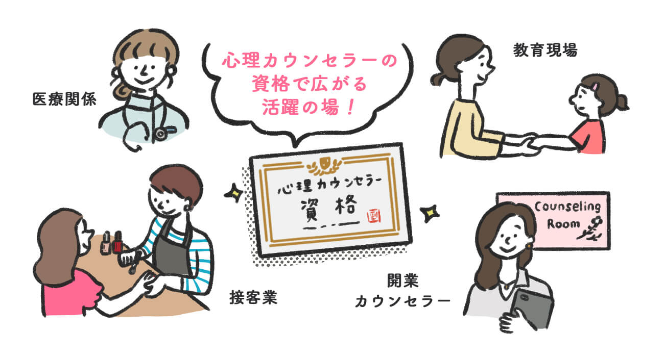 心理カウンセラーの資格保有者は、幅広いフィールドで活躍できる！